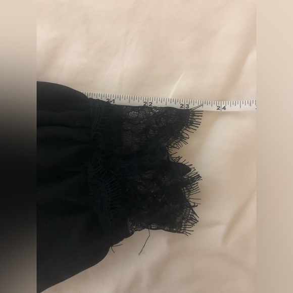 RUE21 BLACK OFF THE SHOULDERS BLOUSE WITH LACE DETAILING SIZE: 1X - Picture 11 of 12